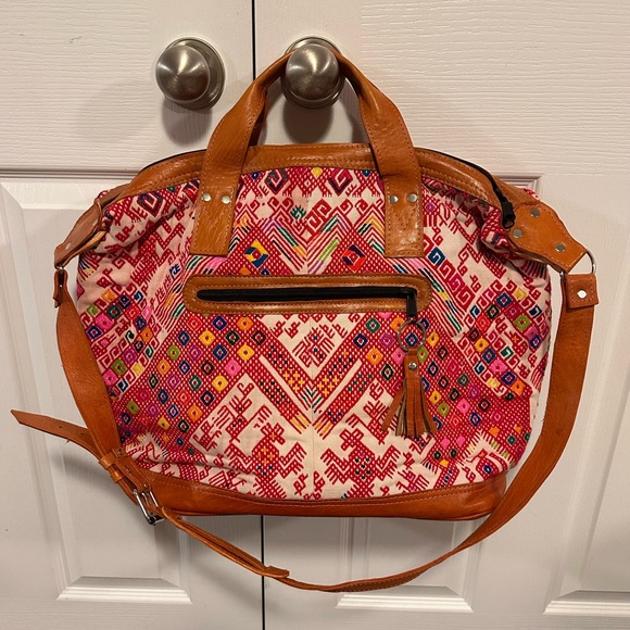 Nena & Co large woven and leather tote - Picture 2 of 16